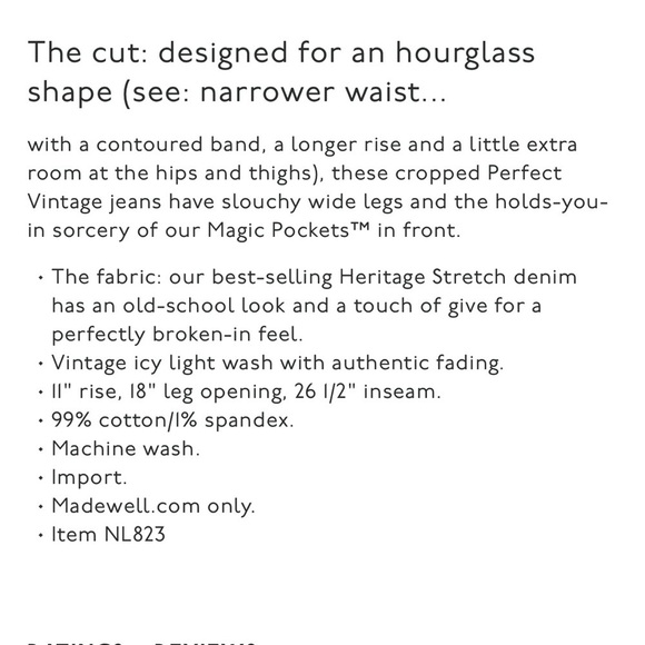 Madewell The Curvy Vintage Wide Leg Crop Raw Hem Ward Wash Jeans Size 25 - Picture 12 of 12